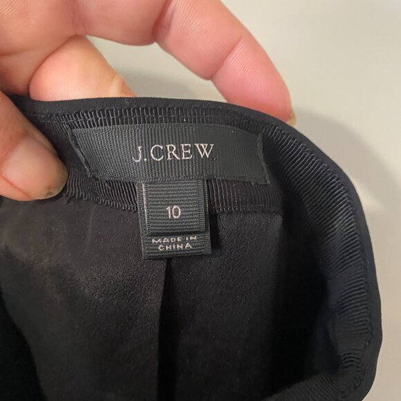 J. Crew Black Pleated Midi Skirt Sz. 10 - Picture 5 of 5
